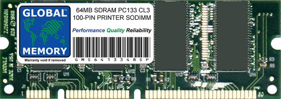 64MB SDRAM PC133 133MHz 100-PIN SODIMM MEMORY RAM FOR PRINTERS 64MB SDRAM PC133 133MHz 100-PIN SODIMM MEMORY RAM FOR PRINTERS